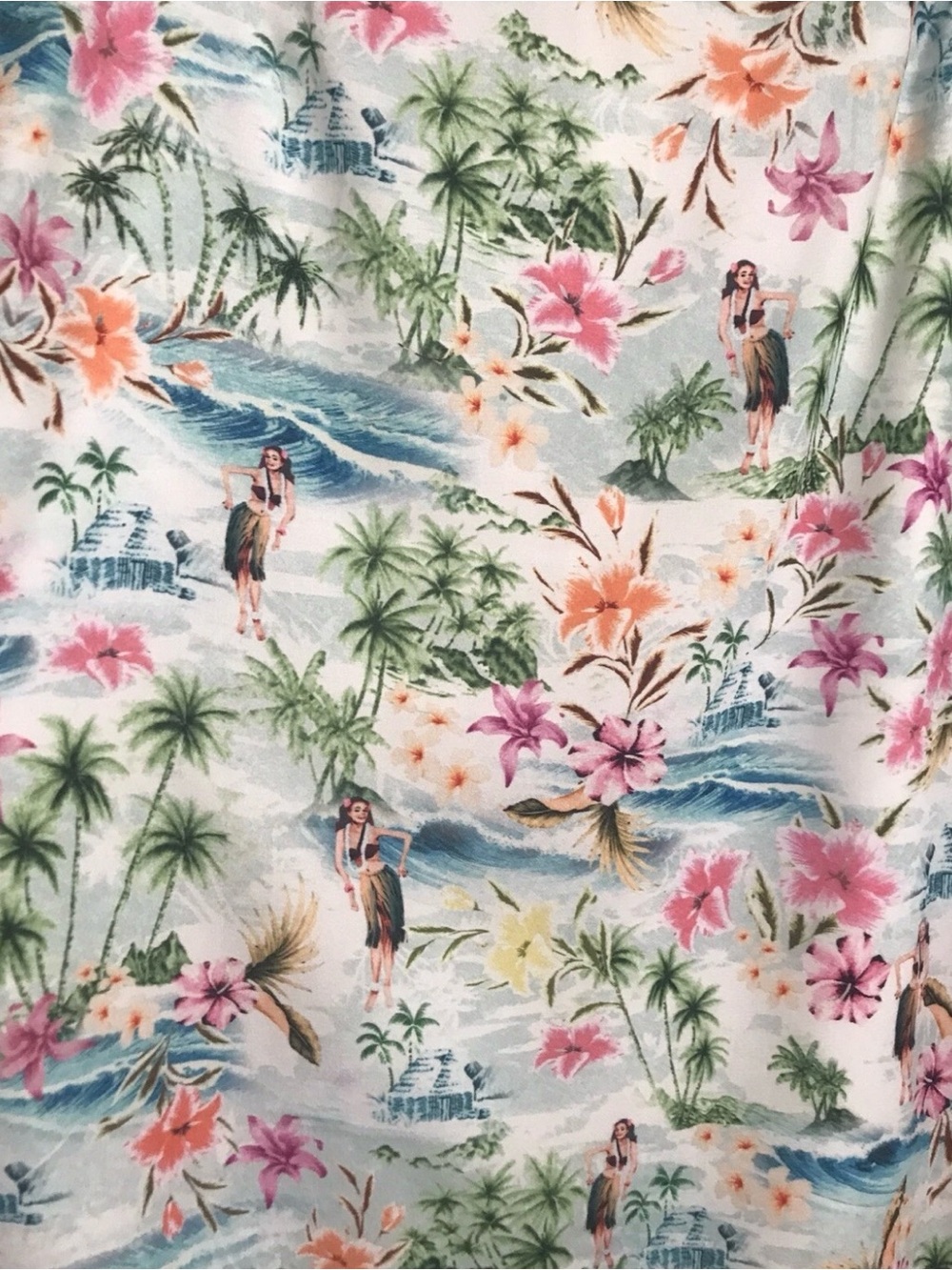 Urban Outfitters Tropical Floral Midi Skirt - White/Pastel - Picture 3 of 7